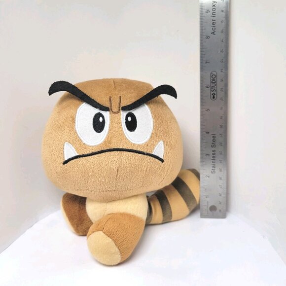 Super Mario Goomba Racoon Tail Tanooki Plush San-ei Japan NWT New With Tags 6" - Picture 2 of 10